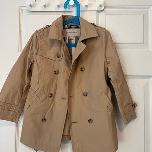 Burberry Kids Beige Double-Breasted Coat